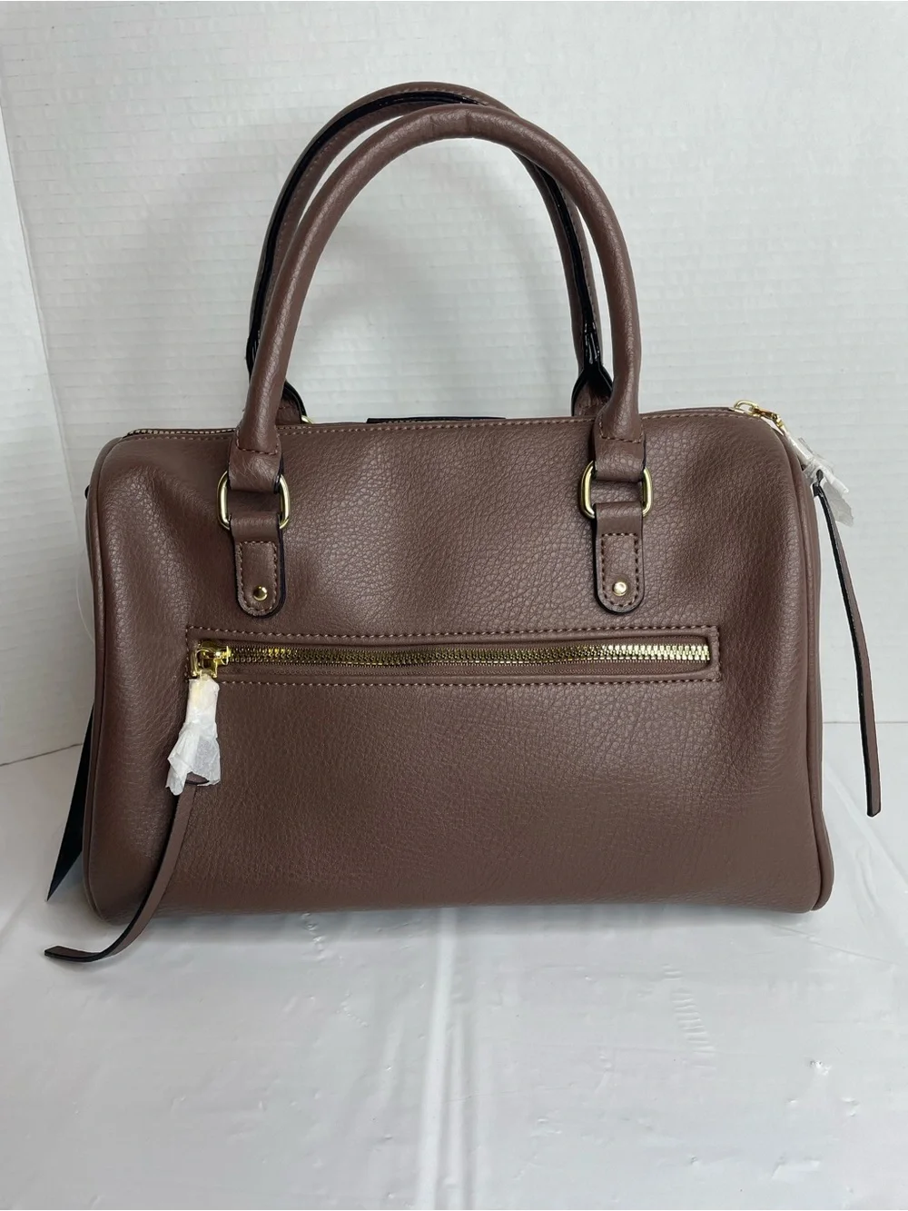 U.S. Polo Assn. Brown Satchel with Gold Studs